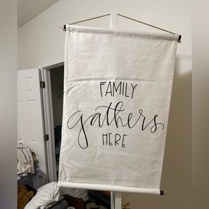 Family Gathers Here Wall Hanging